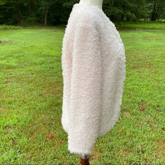 H&M BARBIECORE JACKET COAT PINK TEDDY FAUX FUR FUZZY FUN FASHION MOB WIFE Sz 10 - Picture 4 of 7